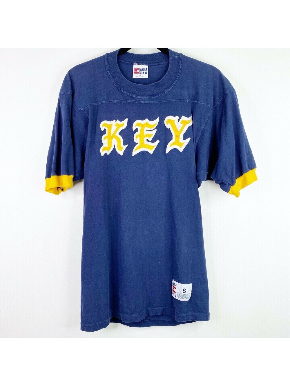 Vintage Eagle USA Key Club Single Stitch T-Shirt Small (S) Made in USA ✨